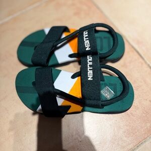 Stylish Black and Green Kids Sandals